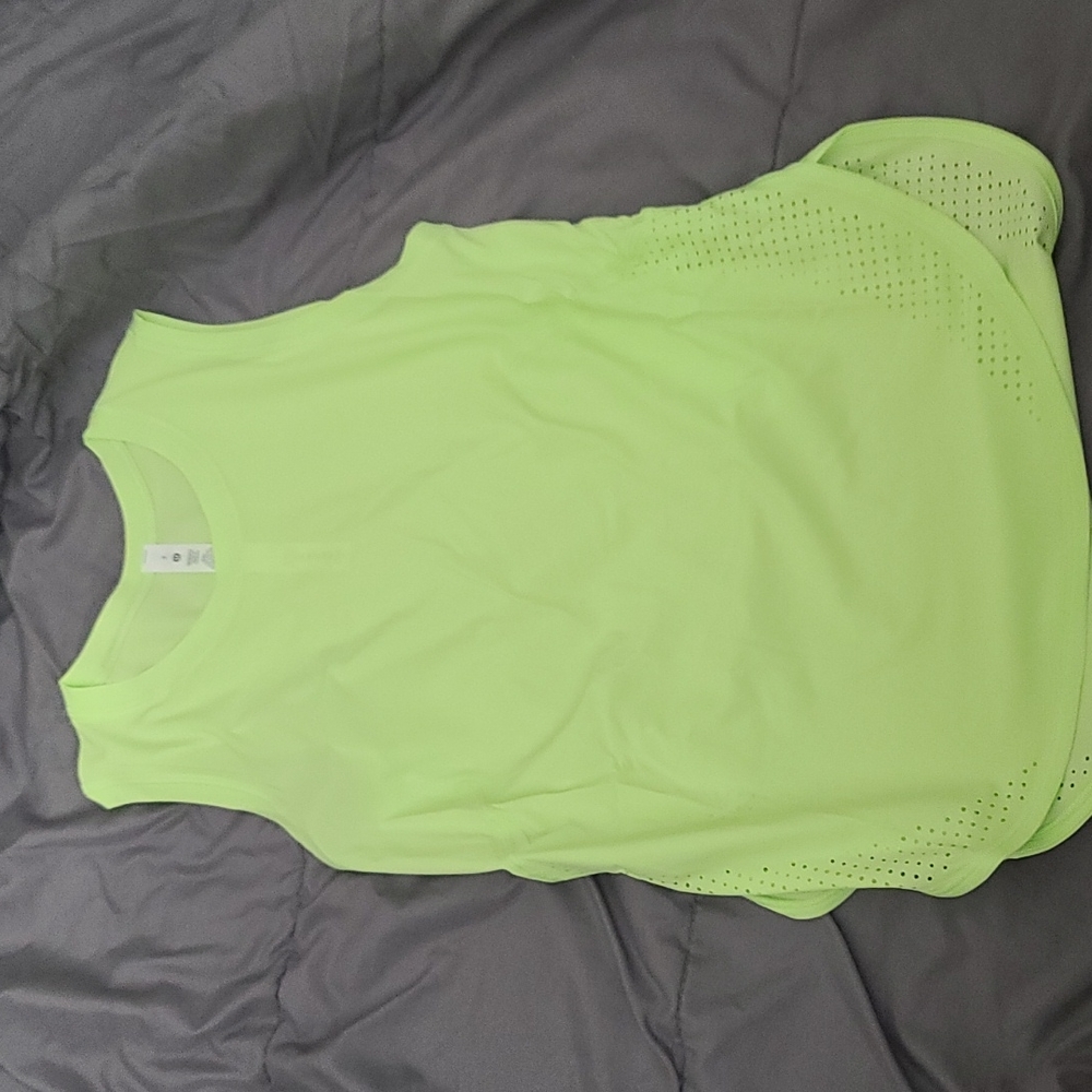 High neck split hem run tank ###